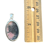 Rhodonite Solid 925 Sterling Silver Pendant