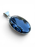 Black Botswana Agate Solid 925 Sterling Silver Pendant