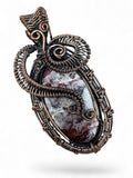 Crazy Lace Agate Copper Wrapped Pendant