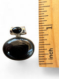 Crown of Psilomelane & Onyx Solid 925 Sterling Silver Pendant