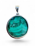 Malachite Solid 925 Sterling Silver Pendant