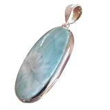 Caribbean Larimar Solid 925 Sterling Silver Pendant