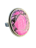 Kingman Cherry Blossom Dahlia Solid 925 Sterling Silver Ring 6