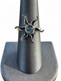Labradorite Sun Solid 925 Sterling Silver Ring 7