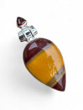 Mookaite Jasper & Garnet Solid 925 Sterling Silver Pendant