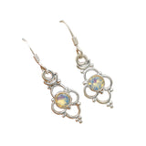 Fire Opalite Solid 925 Sterling Silver Earrings