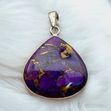 Purple Turquoise Solid 925 Sterling Silver Pendant