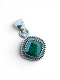 Emerald Solid 925 Sterling Silver Pendant