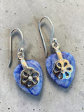 Dumortierite Blue Quartz Solid 925 Sterling Silver Earrings