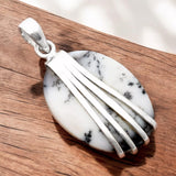 Dendritic Opal Solid 925 Sterling Silver Pendant