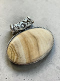 Picture Jasper Silver Overlay Pendant