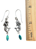 Mermaid Fire Opal Solid 925 Sterling Silver Earrings