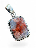 Crazy Lace Agate Solid 925 Sterling Silver Pendant