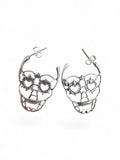 Sugar Skull Solid 925 Sterling Silver Earrings