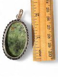 Zoisite Silver Overlay Pendant