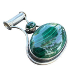 Malachite Solid 925 Sterling Silver Pendant