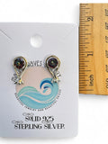 Rainbow Fire Topaz Solid 925 Sterling Silver stud Earrings