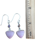 Pink Opal & Garnet Solid 925 Sterling Silver Earrings