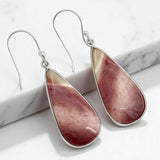 Mookaite Jasper Solid 925 Sterling Silver Earrings
