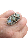 Ethiopian Opal Solid 925 Sterling Silver Ring 6