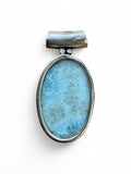 Caribbean Larimar Solid 925 Sterling Silver Pendant