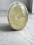 Prehnite Solid 925 Sterling Silver Ring 9