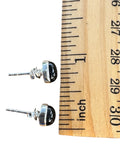 Black Onyx Solid 925 Sterling Silver stud Earrings