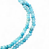 Aquamarine 4 mm Beaded Necklace 18 inches