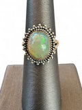 Ethiopian Opal Solid 925 Sterling Silver Ring 6