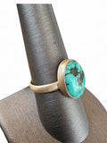 Tibetan Turquoise Solid 925 Sterling Silver Ring 9