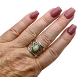 Ethiopian Opal Solid 925 Sterling Silver Ring 9