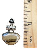Schalenblend Sphalerite, Wurtzite Pyrite & Galena Solid 925 Sterling Silver Pendant