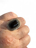 Black Onyx Solid 925 Sterling Silver Ring 8