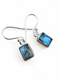 Labradorite Solid 925 Sterling Silver Earrings