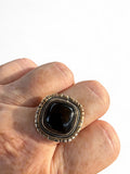 Black Onyx Solid 925 Sterling Silver Ring 10