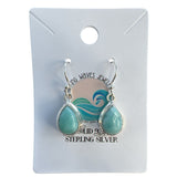Larimar Solid 925 Sterling Silver Earrings