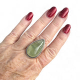 Prehnite Solid 925 Sterling Silver Ring 9