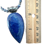Blue Lapis Solid 925 Sterling Silver Pendant Necklace