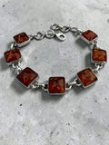 Baltic Amber Solid 925 Sterling Silver Bracelet