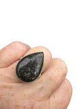 Pyrite in Agate Solid 925 Sterling Silver Ring 8
