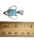 Caribbean Larimar Solid 925 Sterling Silver Pendant