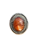 Sunstone Solid 925 Sterling Silver Ring 8.5