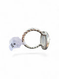 Faceted Rainbow Moonstone Solid 925 Sterling Silver Ring 8