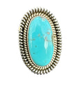 Kingman Turquoise Solid 925 Sterling Silver Ring 9