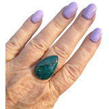 Shattuckite Solid 925 Sterling Silver Ring 8