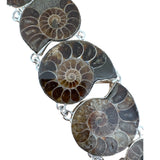 Ammonite Solid 925 Sterling Silver Bracelet
