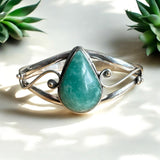 Amazonite Solid 925 Sterling Silver Bracelet