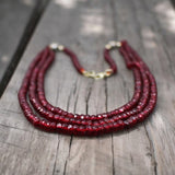 Garnet Beaded Necklace