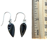 Fordite Solid 925 Sterling Silver Earrings