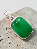 Green Onyx Solid 925 Sterling Silver Pendant